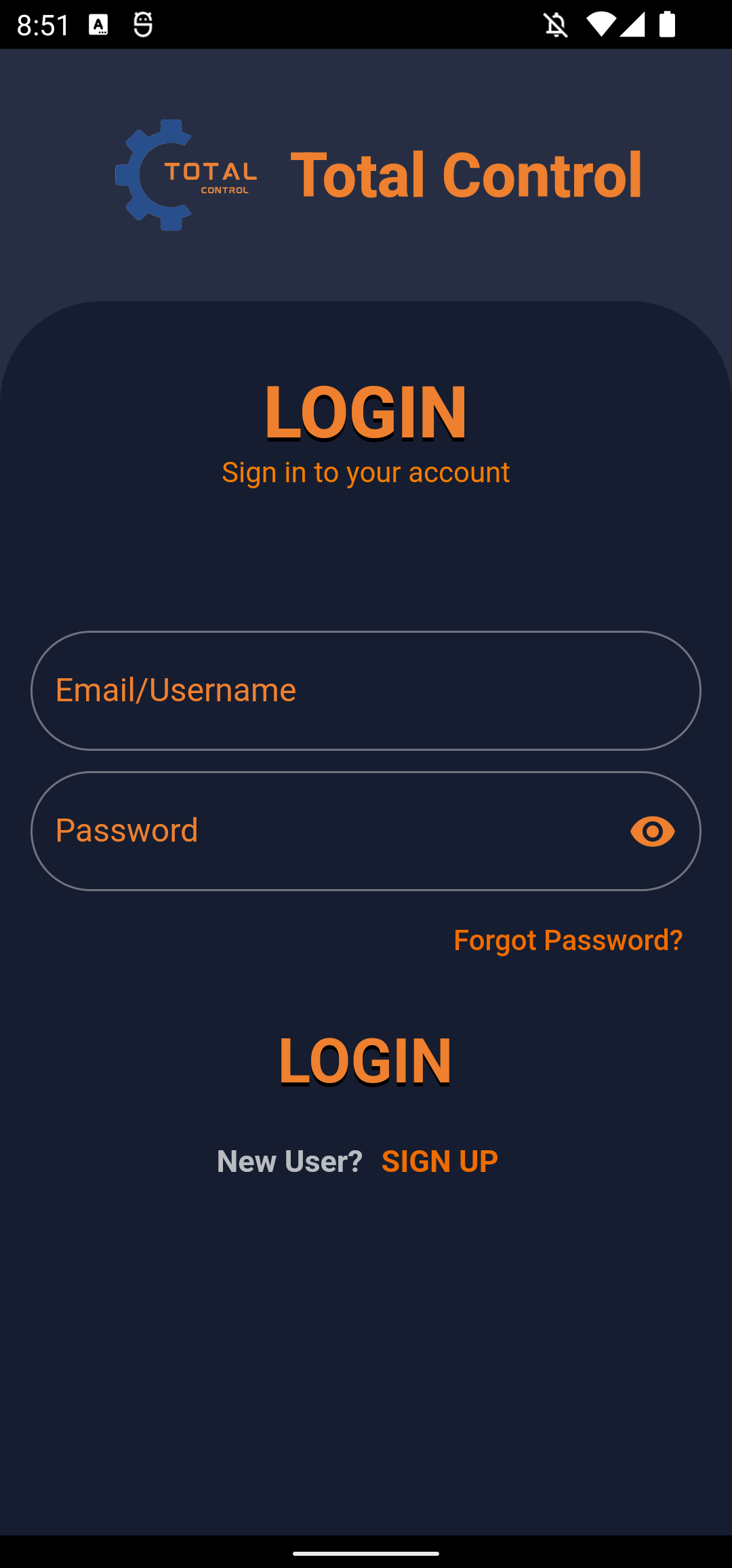 Login Screen